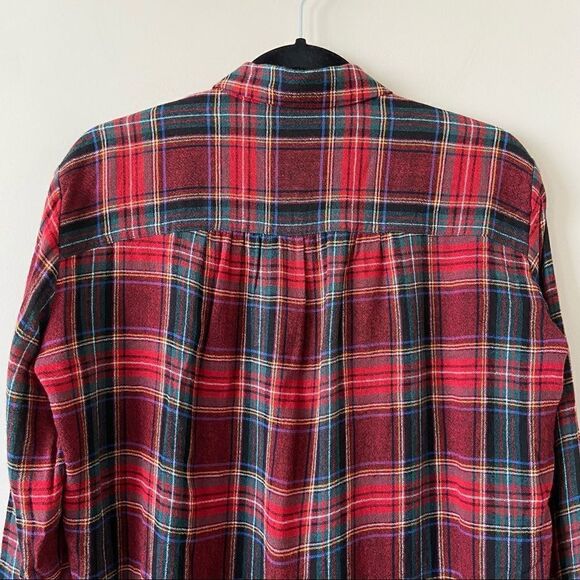 NWOT-MADEWELL Tartan Wool Blend Button Down - Picture 6 of 11